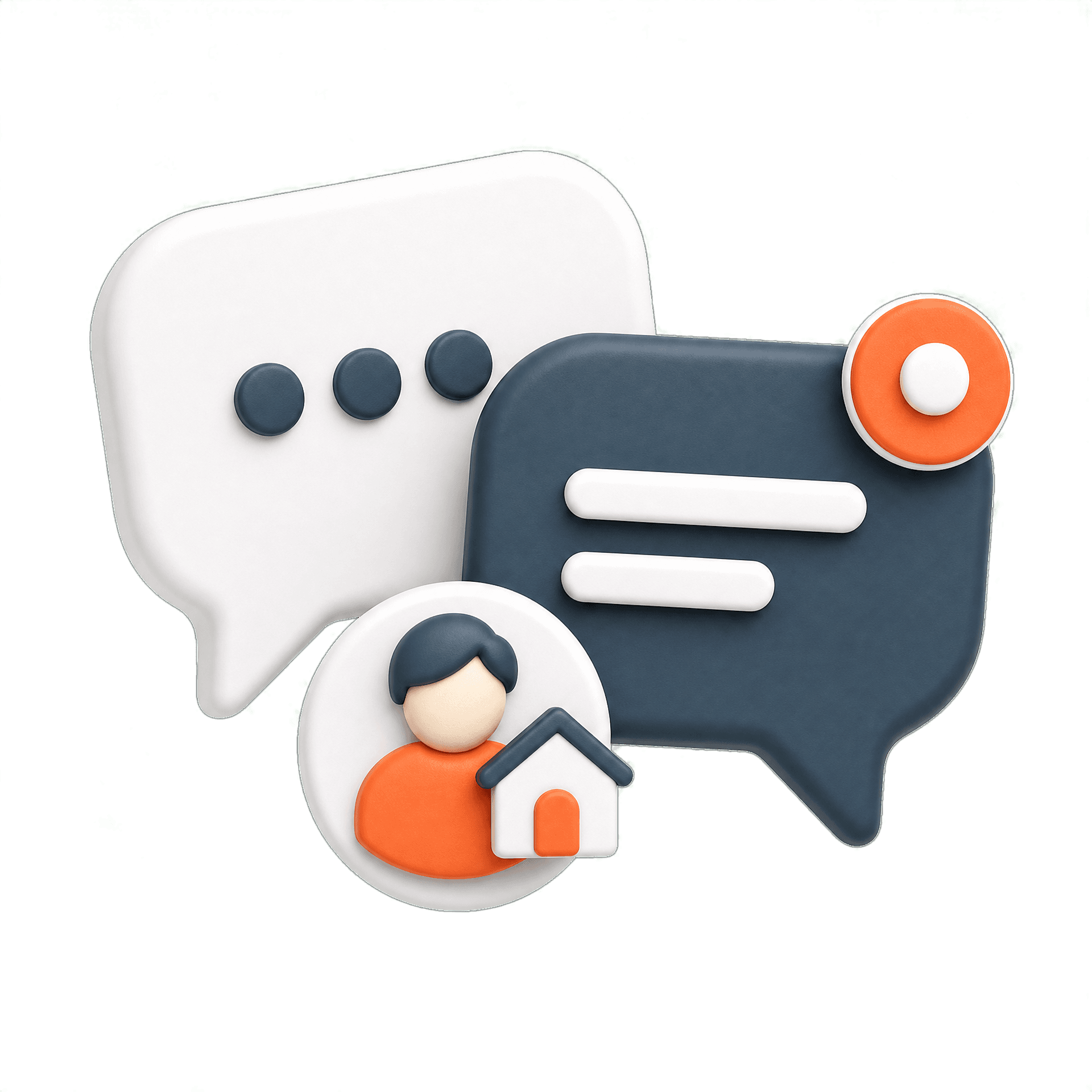 3D support messaging illustration