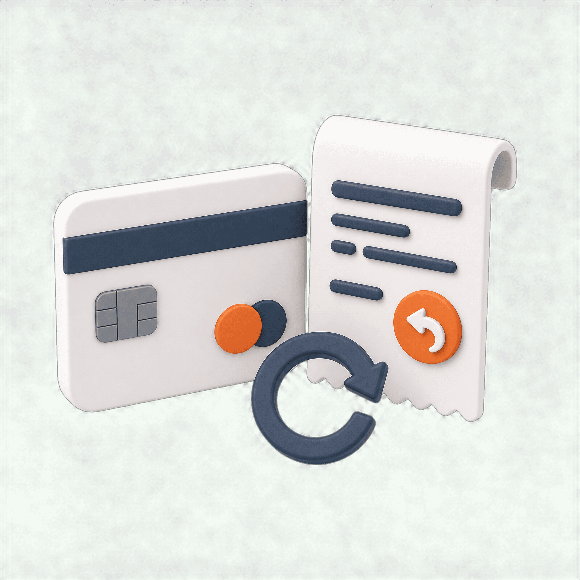 3D receipt and payment illustration