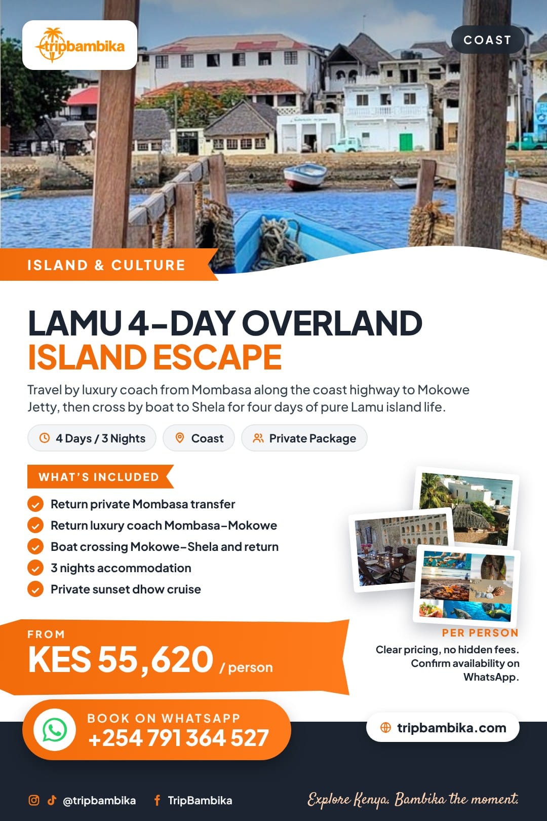Lamu 4-Day Overland Island Escape poster